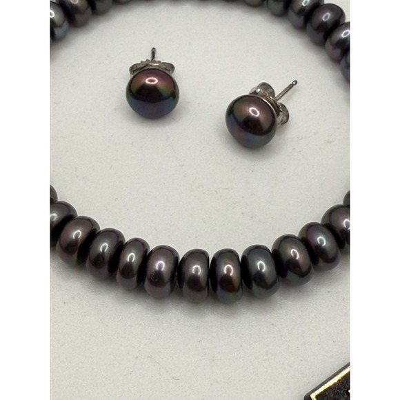 Honora Freshwater Pearl‎ Jewelry Set Necklace Bracelet Earrings - Picture 5 of 8